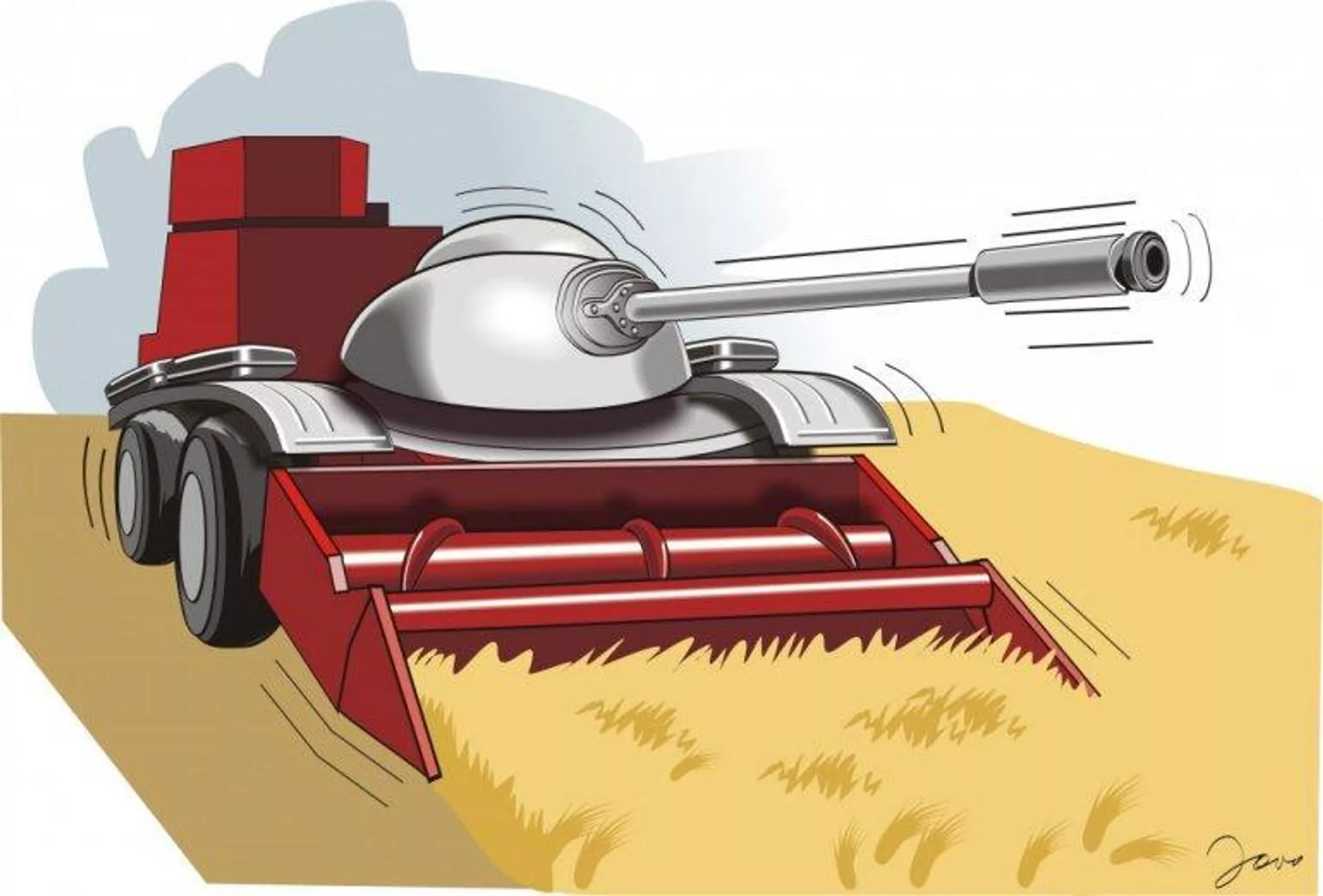 Karikatura „Žetva“ Jove Škomaca - Sputnik Srbija, 1920, 28.09.2022