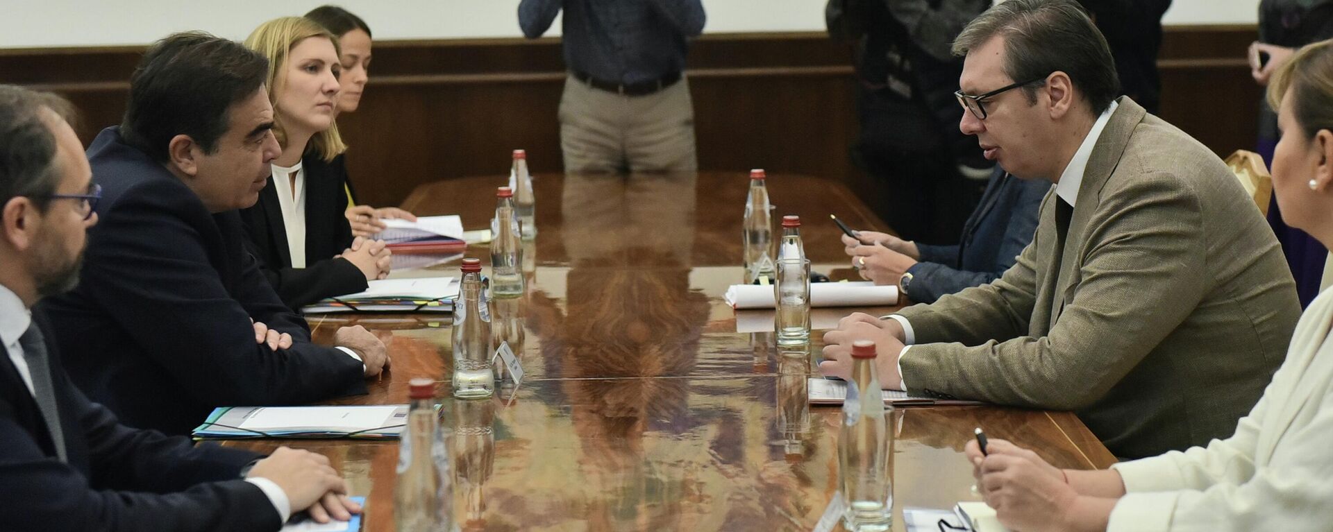 Састанак Александра Вучића са потпредседником Европске комисије Маргаритисом Схинасом - Sputnik Србија, 1920, 07.10.2022