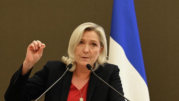 Francuska poslanica i lider Nacionalnog okupljanja Marin Le Pen - Sputnik Srbija