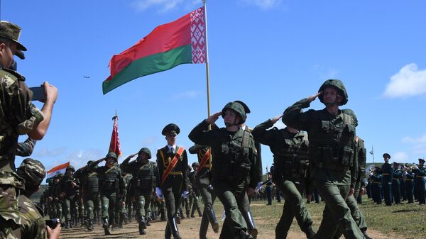 Pripadnici vojske Belorusije na vojnim vežbama - Sputnik Srbija