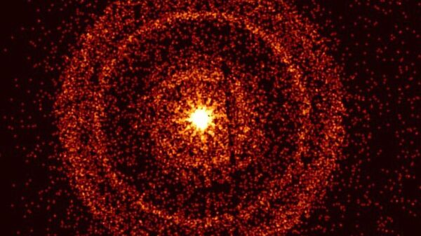 Осветљеност ГРБ 221009А приближно један сат након детекције - Sputnik Србија