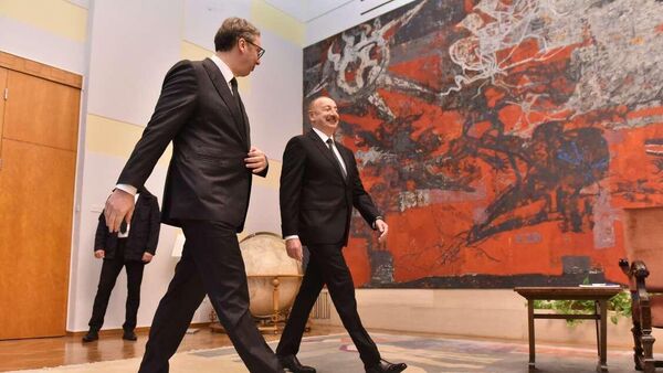 Преседник Србије Александар Вучић и председник Азербејџана Илхам Алијев - Sputnik Србија