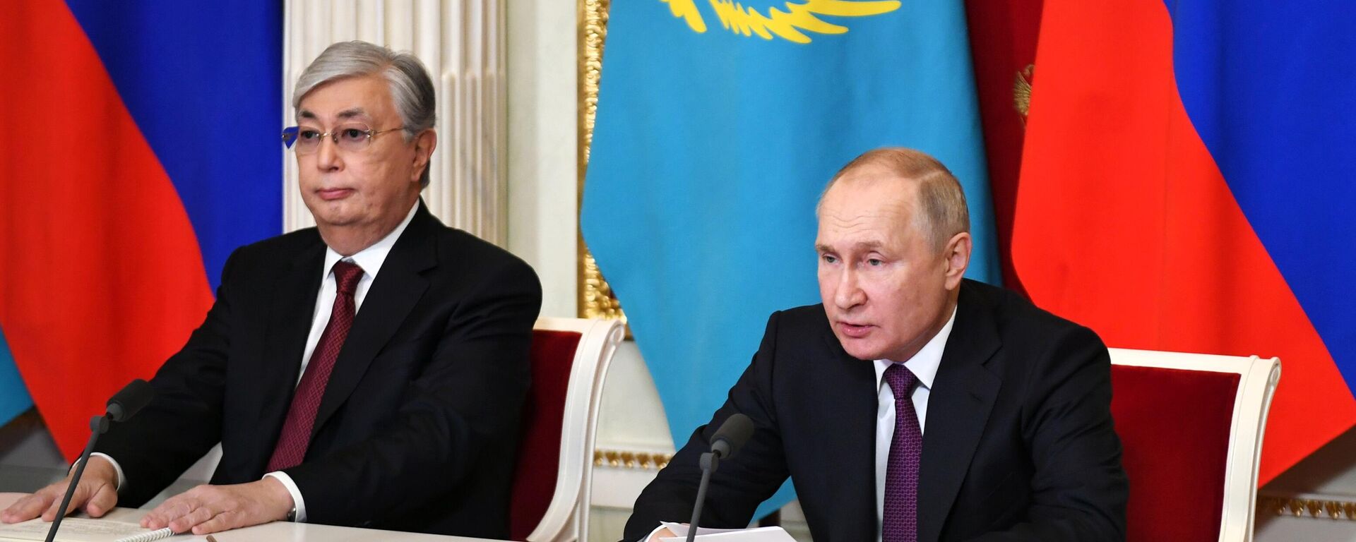 Predsednici Kazahstana i Rusije, Kasim-Žomar Tokajev i Vladimir Putin - Sputnik Srbija, 1920, 28.11.2022
