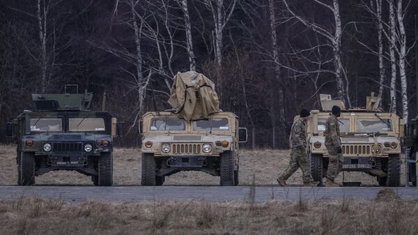Амерички војници у војној бази у Арламову на југу Пољске, поред границе са Украјином - Sputnik Србија