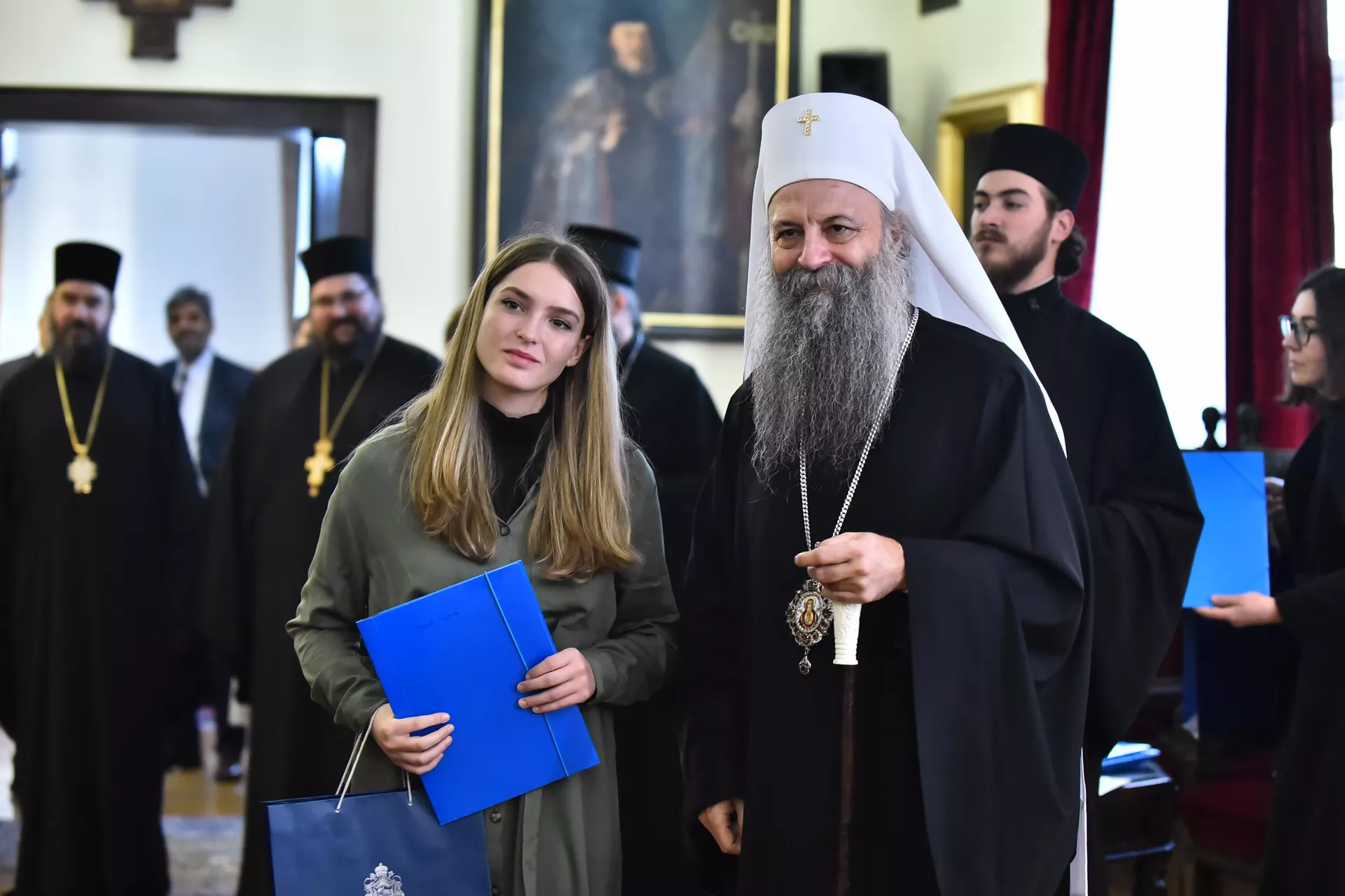 Симона Јакшић и Патријарх српски Порфирије Симона Јакшић и Патријарх српски Порфирије - Sputnik Србија, 1920, 28.12.2022