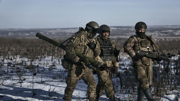 Ukrajinski vojnici u blizini Soledara - Sputnik Srbija