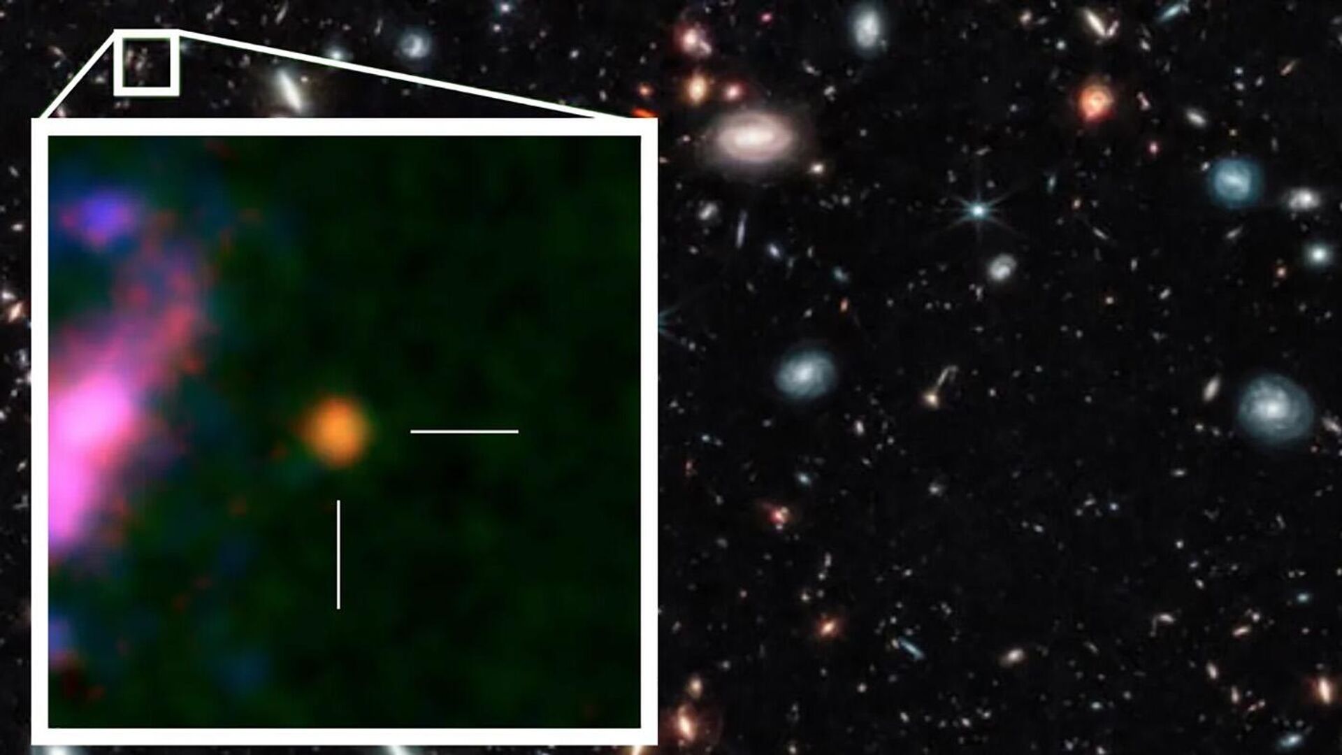 Снимок самой отдаленной галактики, где обнаружен кислород - Sputnik Србија, 1920, 26.01.2023