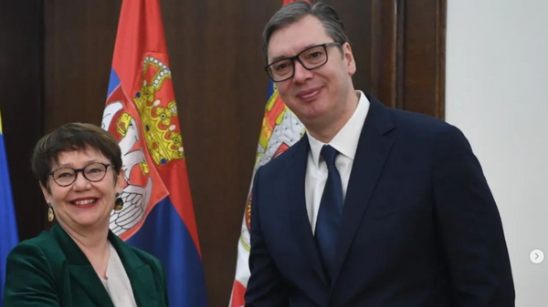 Odil Reno Baso i Aleksandar Vučić - Sputnik Srbija