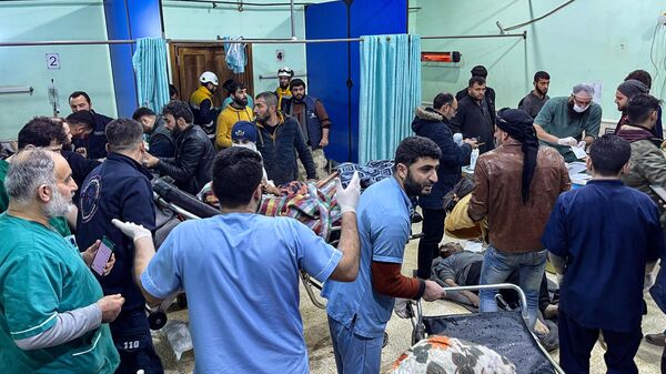 Препуна болница након земљотреса у сиријској провинцији Идлиб - Sputnik Србија