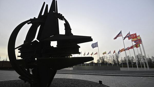 Заставе чланица НАТО-а испред седишта Алијансе у Бриселу - Sputnik Србија
