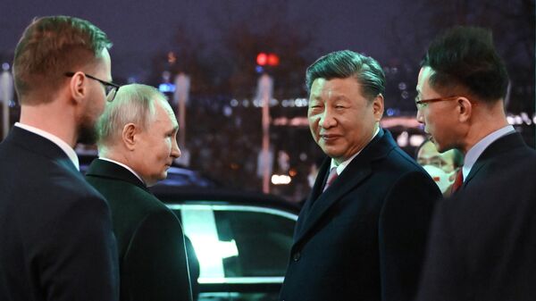 Председници Русије и Кине, Владимир Путин и Си Ђинпинг - Sputnik Србија