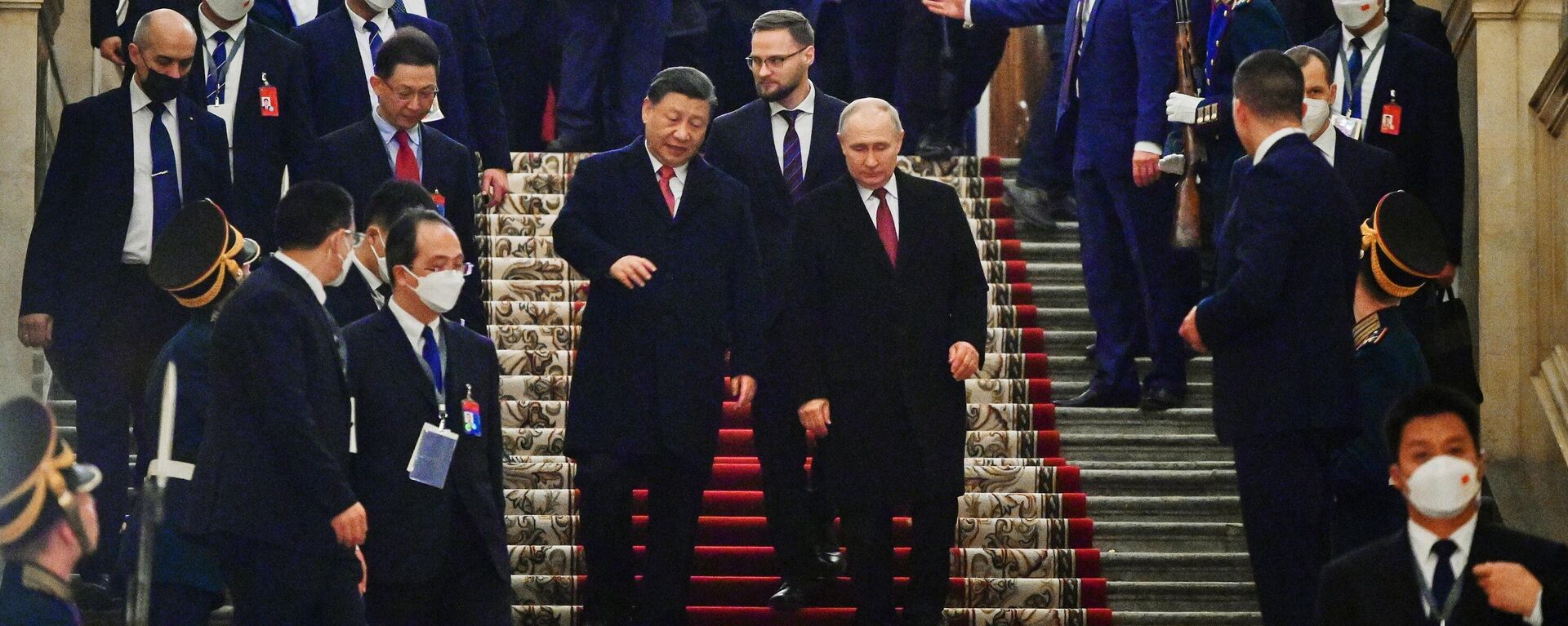 Predsednici Kine i Rusije, Si Đinping i Vladimir Putin, posle sastanka u Kremlju - Sputnik Srbija, 1920, 21.03.2023
