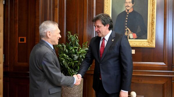 Ministar unutrašnjih poslova Bratislav Gašić sastao se danas sa ambasadorom Ruske Federacije u Republici Srbiji Aleksandrom Bocan-Harčenkom - Sputnik Srbija