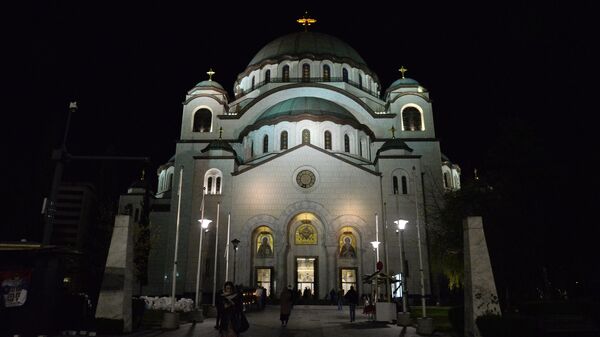  Hram Svetog Save noću - Sputnik Srbija