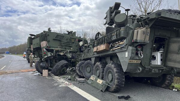 Sudar američkih vojnih vozila u Nemačkoj - Sputnik Srbija