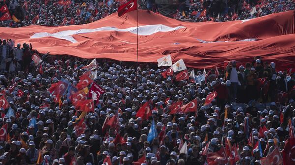 Predizborni miting Redžepa Tajipa Erdogana u Istanbulu - Sputnik Srbija
