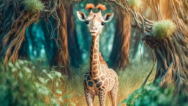Beba žirafe koju je kreirala veštačka inteligencija - Sputnik Srbija