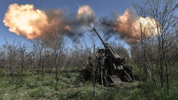 Руска артиљерија у зони специјалне војне операције у Запорошкој области - Sputnik Србија