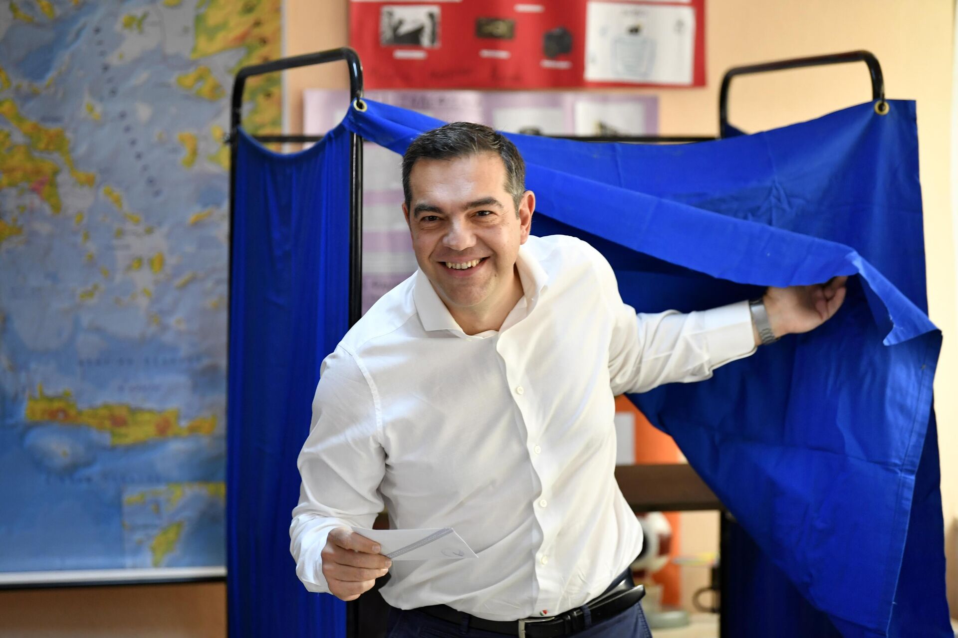 Алексис Ципрас гласа на изборима у Грчкој - Sputnik Србија, 1920, 21.05.2023