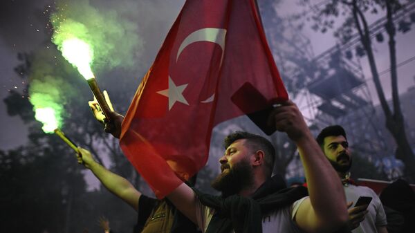 Прослава победе Реџепа Тајипа Ердогана у другом кругу председничких избора у Турској - Sputnik Србија