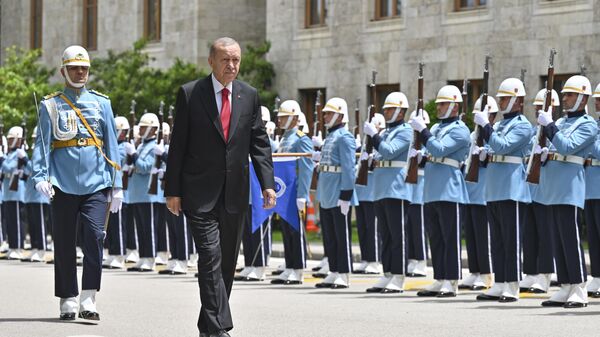 Redžep Tajip Erdogan na ceremoniji polaganja zakletve i inauguracije predsednika - Sputnik Srbija