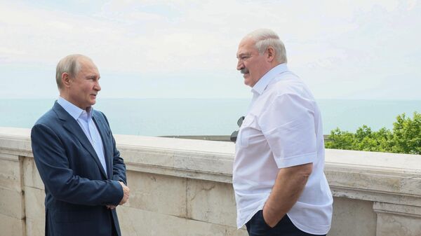 Састанак руског лидера Владимира Путин и белоруског председника Александра Лукашенка у Сочију - Sputnik Србија