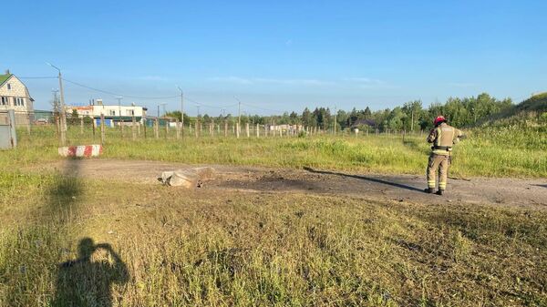 Место пада украјинског дрона у Подмосковљу  - Sputnik Србија