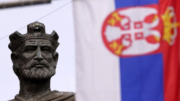Spomenik caru Lazaru u Kosovskoj Mitrovici - Sputnik Srbija