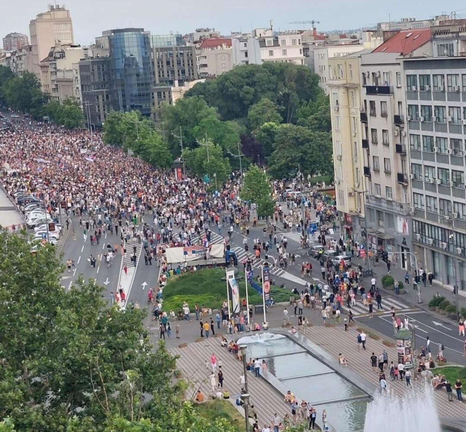 Протест дела прозападне опозиције у Београду - Sputnik Србија, 1920, 24.06.2023