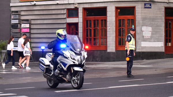 Саобраћајни полицајци на мотоциклима - Sputnik Србија