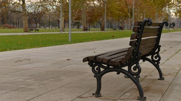 Усамљена клупа у парку - Sputnik Србија