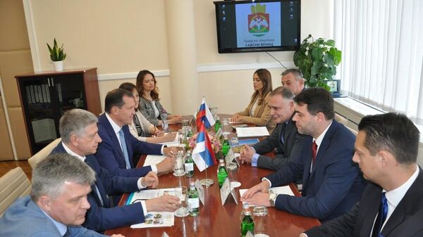 Московска делегација у дводневној посети Општини Савски венац - Sputnik Србија