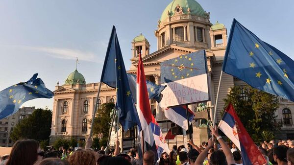 Протест Србија против насиља - Sputnik Србија