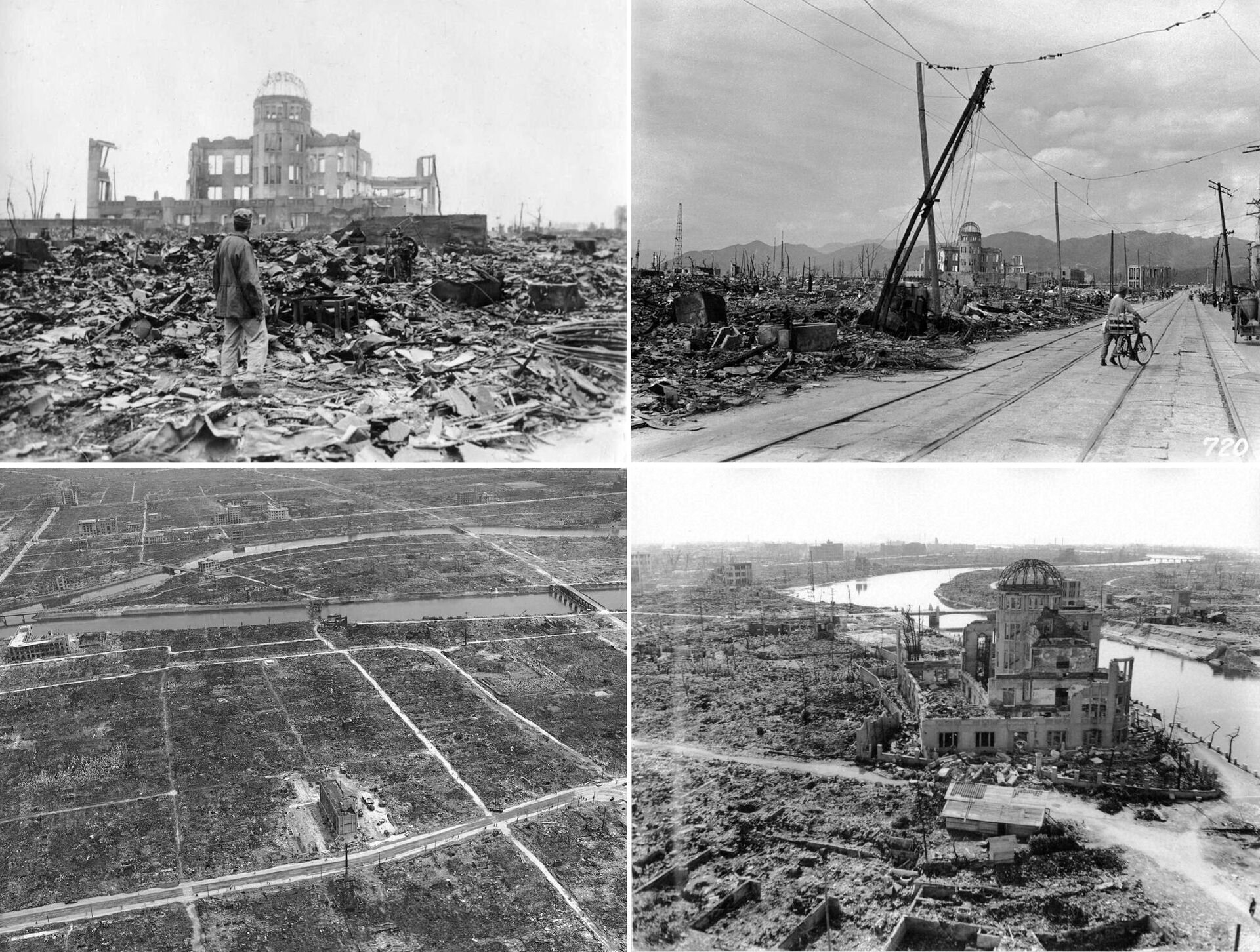 Posledice bombe - Ostaci Hirošime u avgustu 1945. - Sputnik Srbija, 1920, 03.08.2023