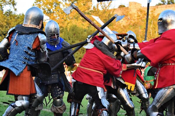 Grupna borba oklopnika je posetiocima najvernije dočarala kako su nekada izgledale velike bitke. - Sputnik Srbija