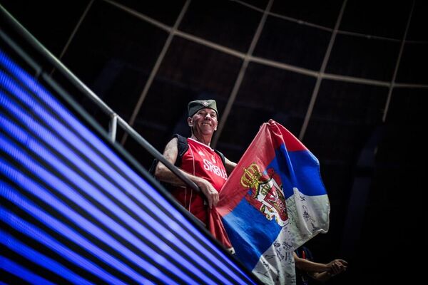 Srbija - Portoriko, navijači Orlova - Sputnik Srbija
