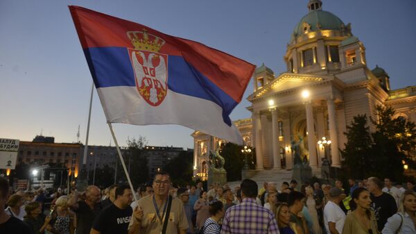 Protest Srbija protiv nasilja u Beogradu - Sputnik Srbija