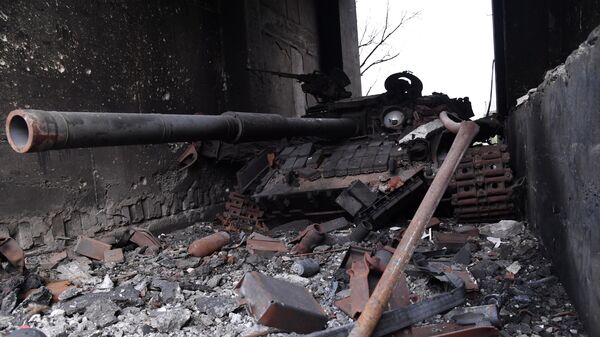 Uništeni ukrajinski tenk - Sputnik Srbija