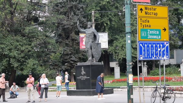 Споменик Твртку Првом Котроманићу у Сарајеву - Sputnik Србија