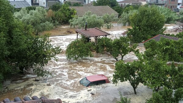 Grčka poplave - primorsko odmaralište Milina, na jugu poluostrva Pilion. - Sputnik Srbija