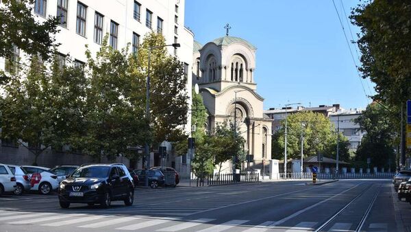 Prazne ulice Beograda u vreme meča Srbije protiv Nemačke  - Sputnik Srbija