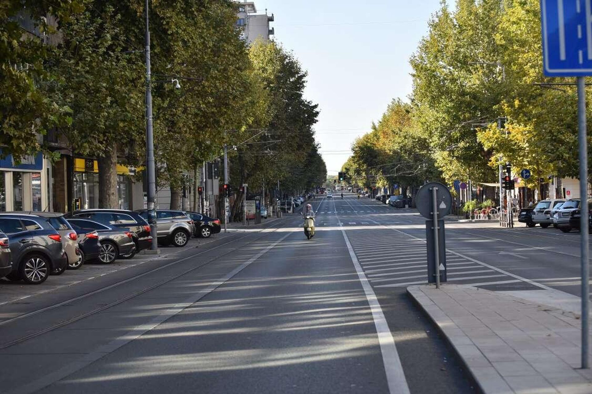 Prazne ulice Beograda u vreme meča Srbije protiv Nemačke  - Sputnik Srbija, 1920, 10.09.2023