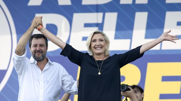 Mateo Salvini i Marin Lepen - Sputnik Srbija