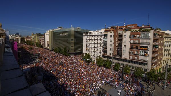 Протест у Мадриду против амнестије каталонских сепаратиста. - Sputnik Србија
