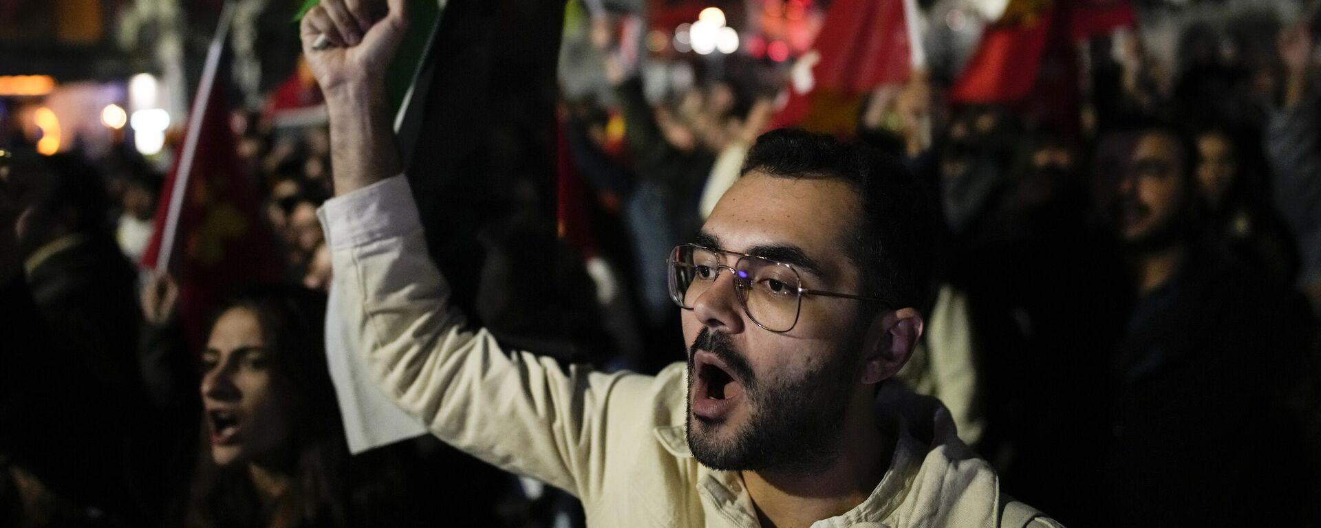 Demonstracije u Turskoj povodom raketiranja bolnice u Gazi - Sputnik Srbija, 1920, 17.10.2023