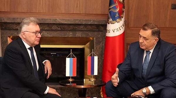 Predsednik Republike Srpske Milorad Dodik razgovarao je sa ambasadorom Ruske Federacije u BiH Igorom Kalabuhovim - Sputnik Srbija