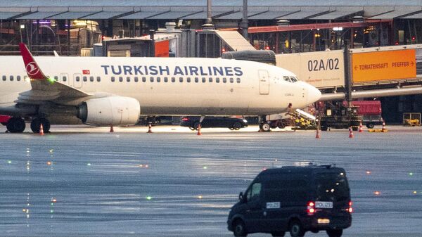Авион „Туркиш ерлајнза“ којим је Турчин Салман Е. намеравао да отпутује у Турску са својом ћерком - Sputnik Србија