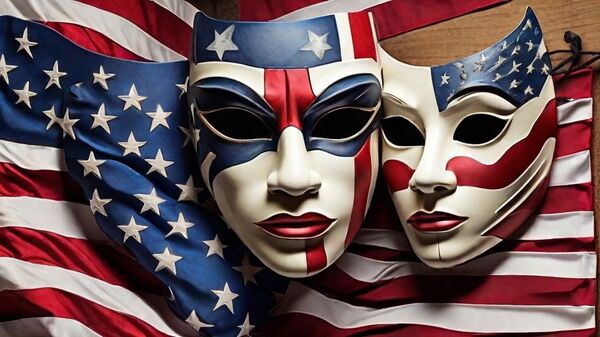 Maske u bojama američke zastave - Sputnik Srbija