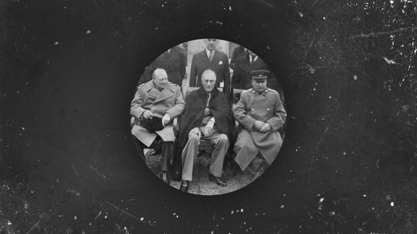кавер инфографика Стаљин Рузвелт Черчил Техеранска конференција - Sputnik Србија