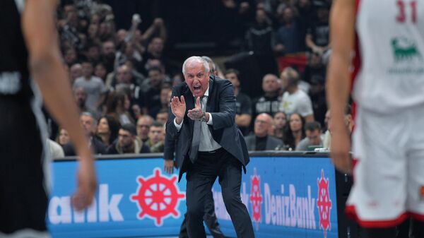 Željko Obradović tokom utakmice Partizan - Olimpija Milano  - Sputnik Srbija